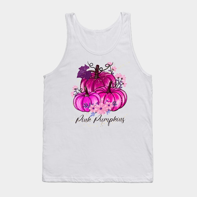 Pink Pumpkins Tank Top by Rise And Design